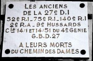 b- Plaque 9eme Hussards-Cerny en Laonnois
